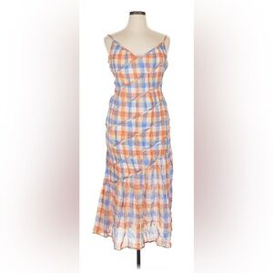 Rejina PYO Colorful Plaid Sleeveless Dress, size 8. EUC